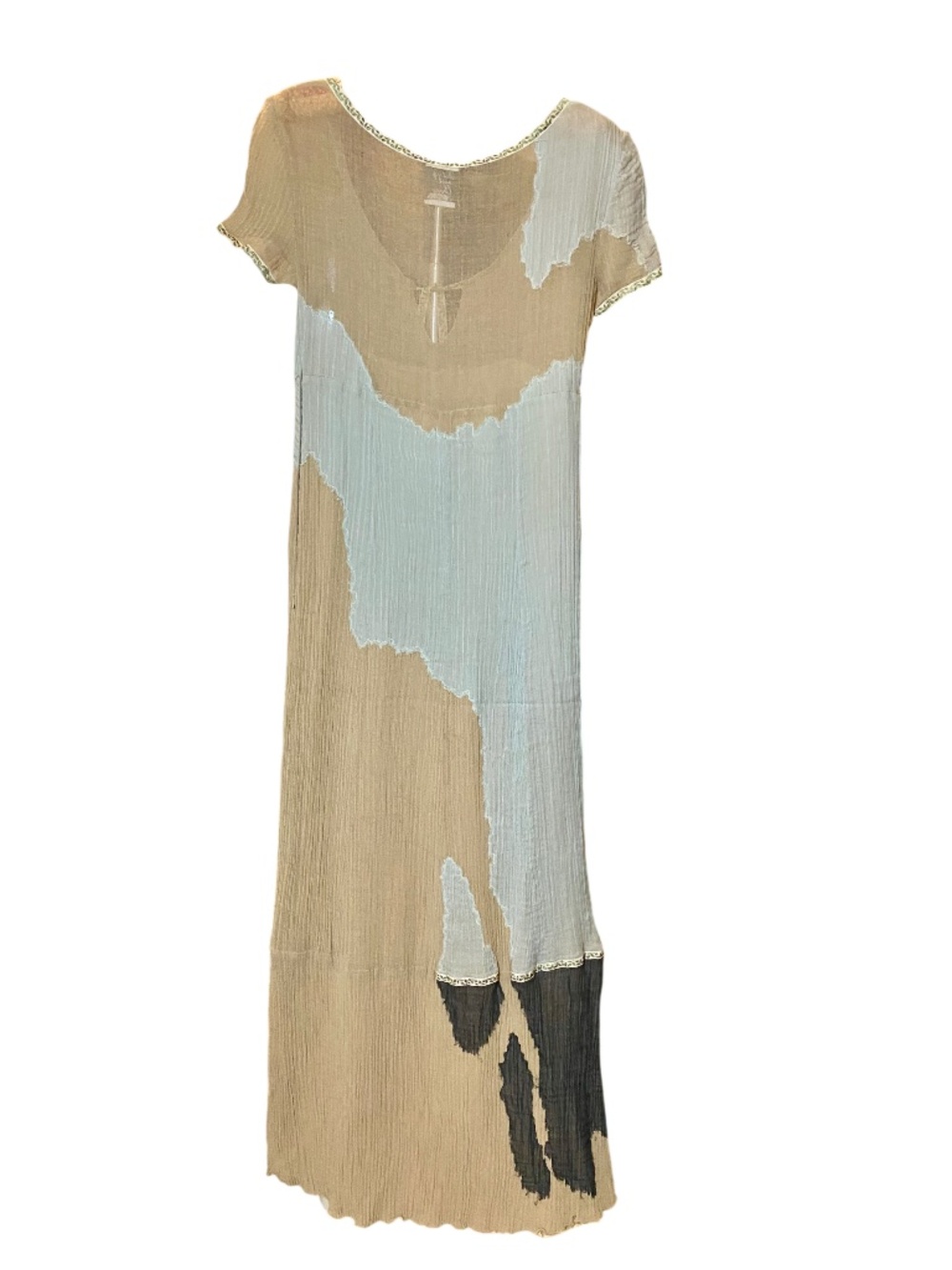 Y2K Moschino Cheap & Chic Archival Raw Edge Patchwork Maxi Dress IT 40 US 2 4 - Picture 2 of 9